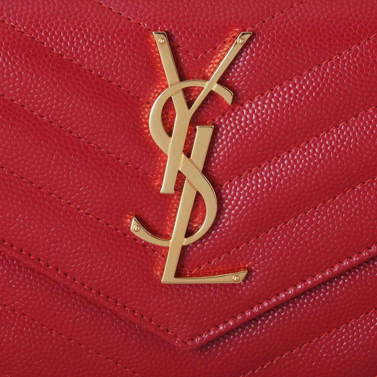 Yves Saint Laurent(USED)생로랑 393965 모노그램 쉐브론 체인 장지갑